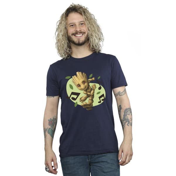 Marvel Guardians Of The Galaxy Groot musikaliska noter T-shirt