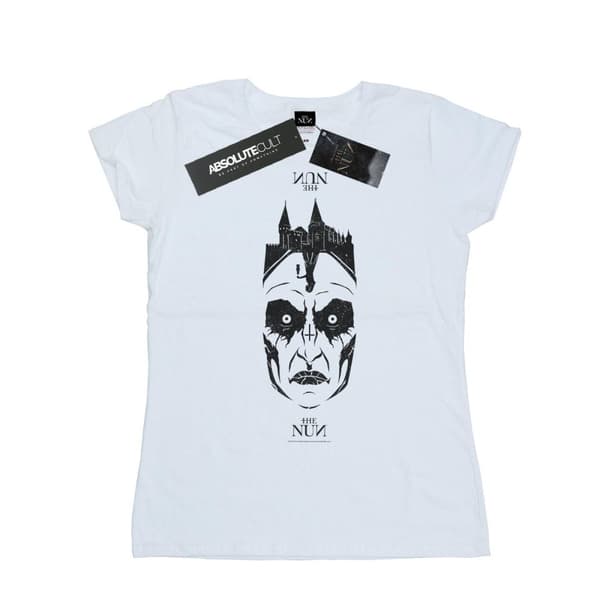 The Nun Womens/Ladies Distressed Face Cotton T-Shirt