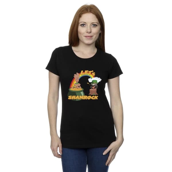 Marvel Womens/Ladies St Patrick´s Day Groot Shamrock Cotton T-Shirt
