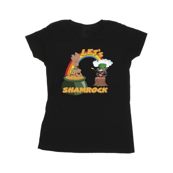 Marvel Womens/Ladies St Patrick´s Day Groot Shamrock Cotton T-Shirt