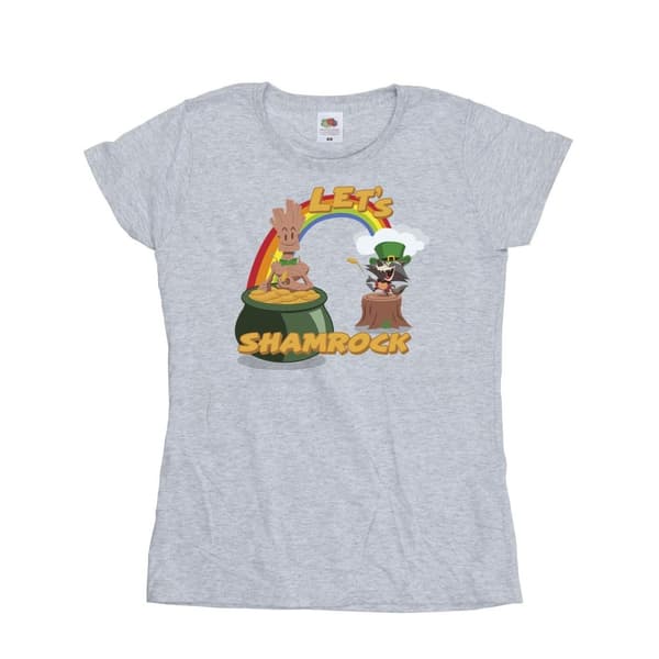 Marvel Womens/Ladies St Patrick´s Day Groot Shamrock Cotton T-Shirt