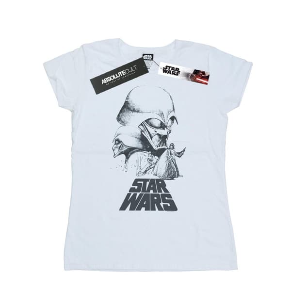 Star Wars Womens/Ladies Darth Vader Sketch Cotton T-Shirt