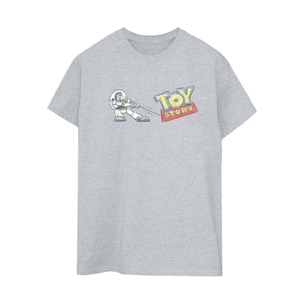 Disney Dam/Tjej Toy Story Buzz Pulling Logo Bomull Boyfriend T-shirt