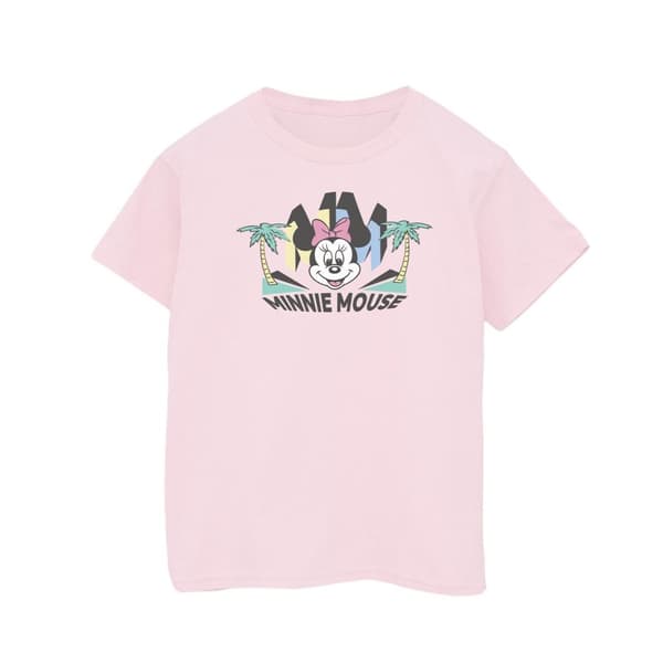 Disney Girls Minnie MM Palm Cotton T-Shirt