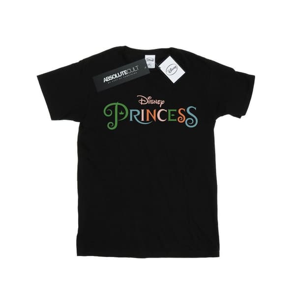 Disney Princess Girls Colour Logo Cotton T-Shirt