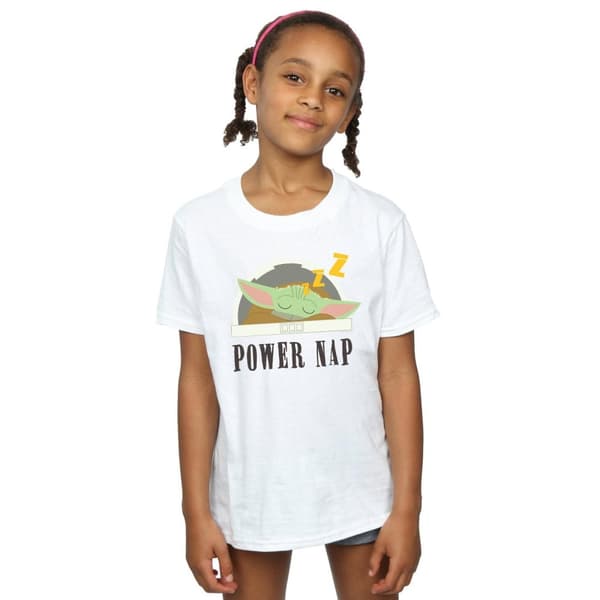 Star Wars Girls The Mandalorian Power Nap Child Cotton T-Shirt