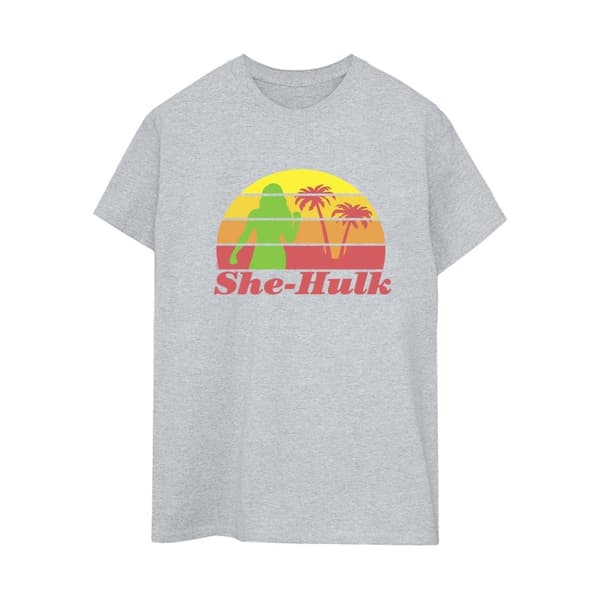 Marvel Womens/Ladies She-Hulk: Attorney At Law Sunset Flex Cotton Boyfriend T-Shirt