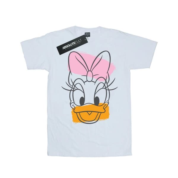 Disney Womens/Ladies Daisy Duck Head Cotton Boyfriend T-Shirt