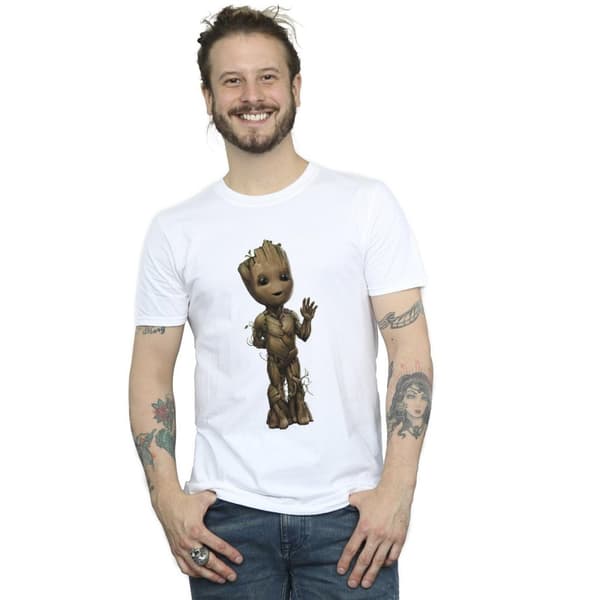 Marvel Mens I Am Groot Wave Pose T-Shirt