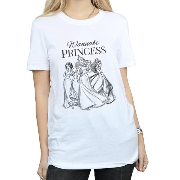 Disney Princess Womens/Ladies Wannabe Princess Cotton Boyfriend T-Shirt