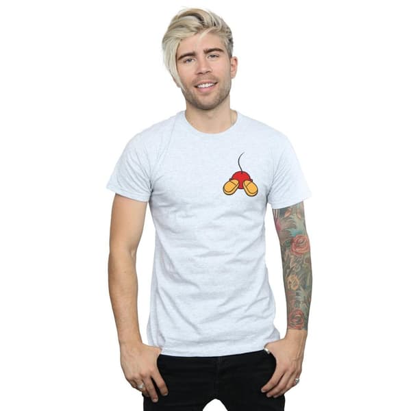 Disney Mens Mickey Mouse Backside Breast T-shirt med brösttryck