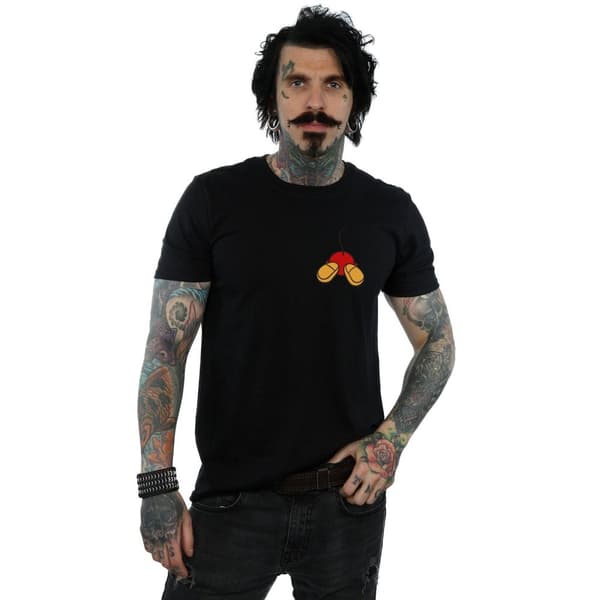 Disney Mens Mickey Mouse Backside Breast Print T-Shirt
