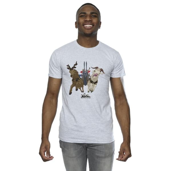 Marvel Mens Thor Love And Thunder Viking Ship T-Shirt