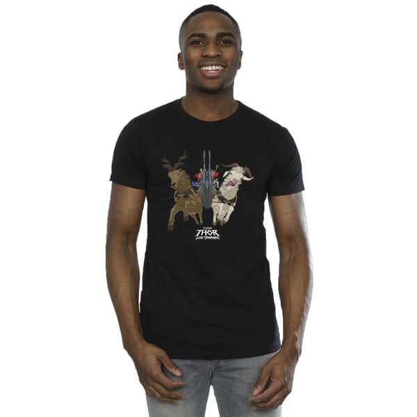 Marvel Mens Thor Love And Thunder Viking Ship T-Shirt
