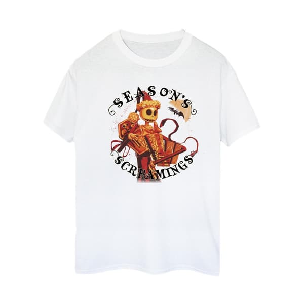 Disney Womens/Ladies The Nightmare Before Christmas Seasons Screamings Cotton Boyfriend T-Shirt
