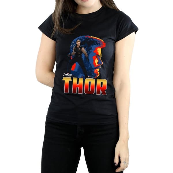 Marvel Dam/Tjej Avengers Infinity War Thor Character T-shirt i bomull