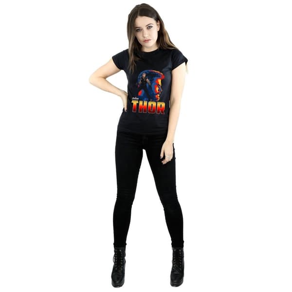 Marvel Dam/Tjej Avengers Infinity War Thor Character T-shirt i bomull