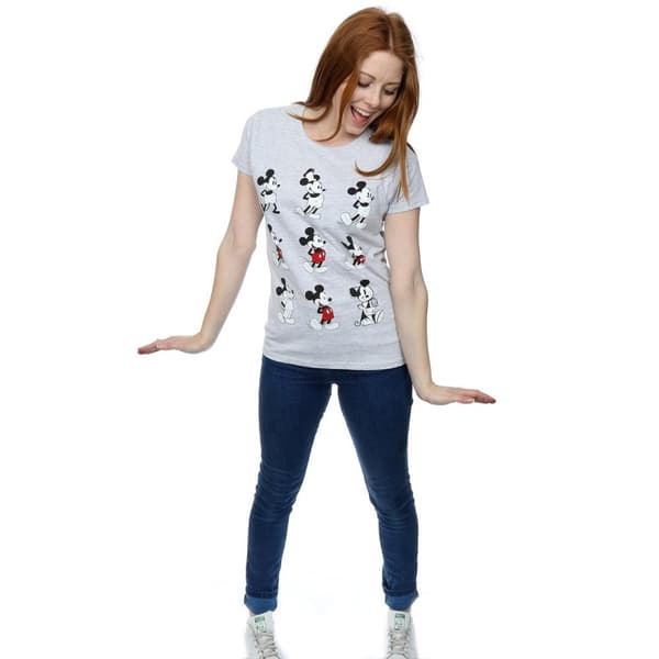 Disney Womens/Ladies Mickey Mouse Evolution Cotton T-Shirt