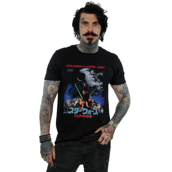 Star Wars Mens Katakana Return Of The Jedi Poster T-Shirt
