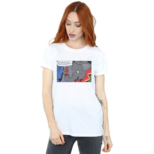Disney Womens/Ladies Dumbo Rich And Famous Cotton Boyfriend T-Shirt