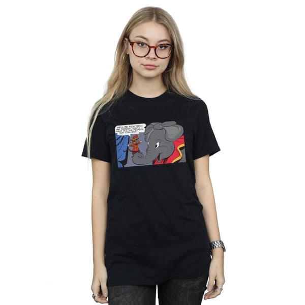 Disney Womens/Ladies Dumbo Rich And Famous Cotton Boyfriend T-Shirt