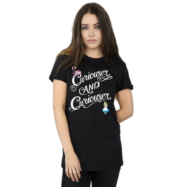 Disney Dam/Tjej - Alice i underlandet - Curiouser - Boyfriend-t-shirt i bomull