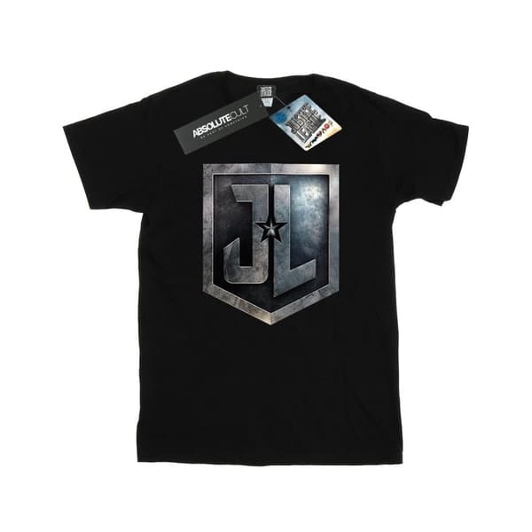 DC Comics Womens/Ladies Justice League Movie Shield Cotton Boyfriend T-Shirt