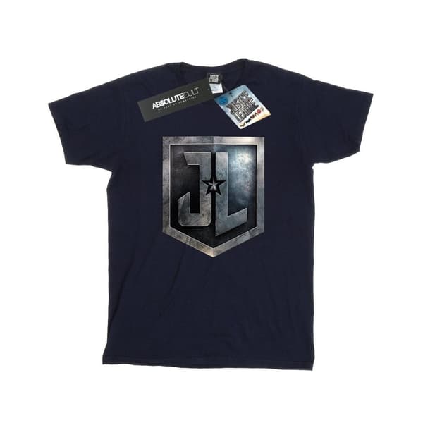 DC Comics Womens/Ladies Justice League Movie Shield Cotton Boyfriend T-Shirt
