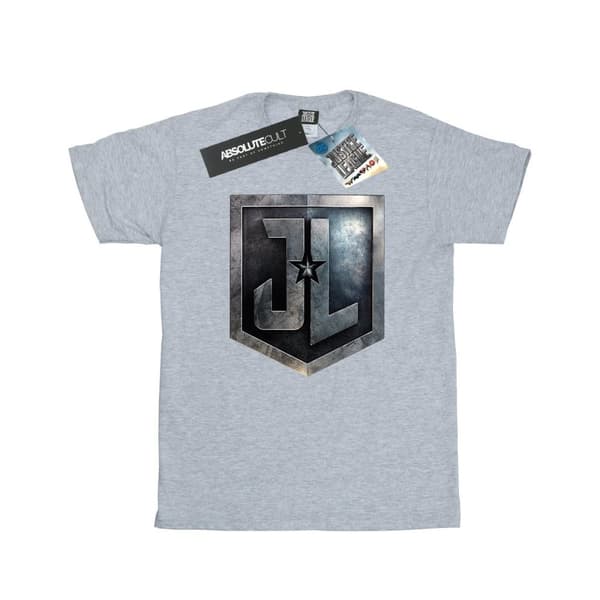DC Comics Womens/Ladies Justice League Movie Shield Cotton Boyfriend T-Shirt