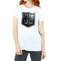 Miniatyrbilde 4 av 5: DC Comics Womens/Ladies Justice League Movie Shield Cotton Boyfriend T-Shirt