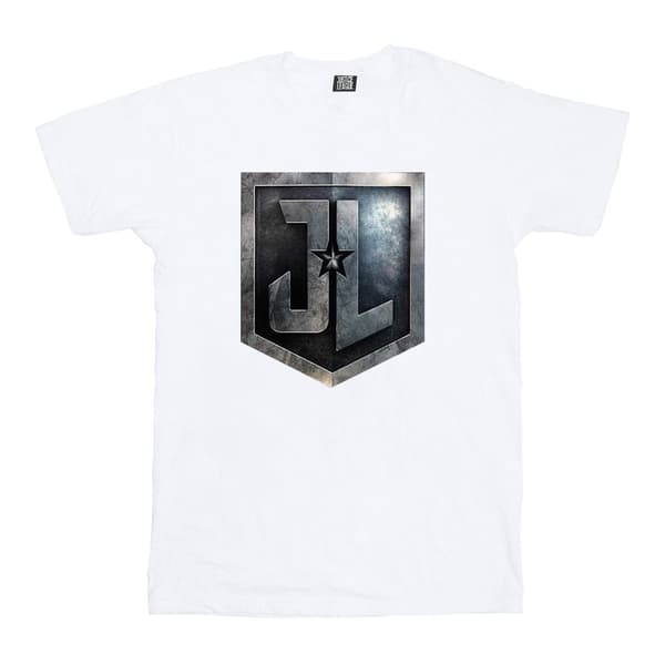DC Comics Womens/Ladies Justice League Movie Shield Cotton Boyfriend T-Shirt