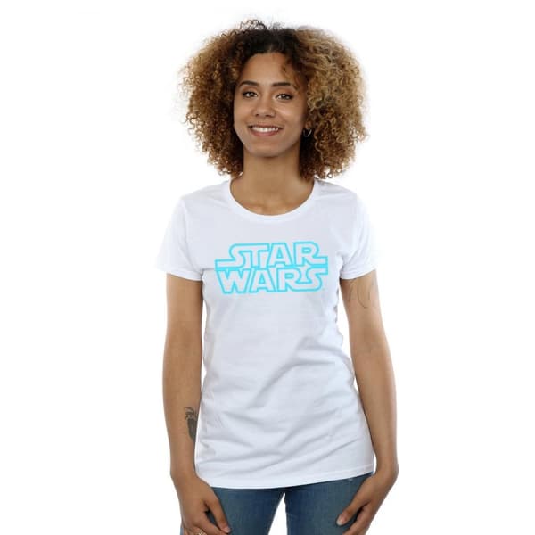 Star Wars Dam/dam Neon Sign Logo T-shirt i bomull