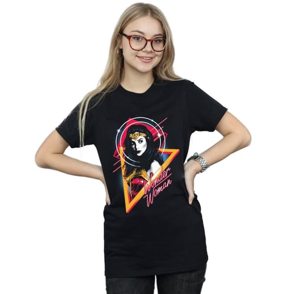 DC Comics Womens/Ladies Wonder Woman 84 Diana 80s Triangle Cotton Boyfriend T-Shirt