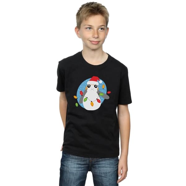 Star Wars Pojkar - Den sista Jedi-riddaren Porg T-shirt med julljus