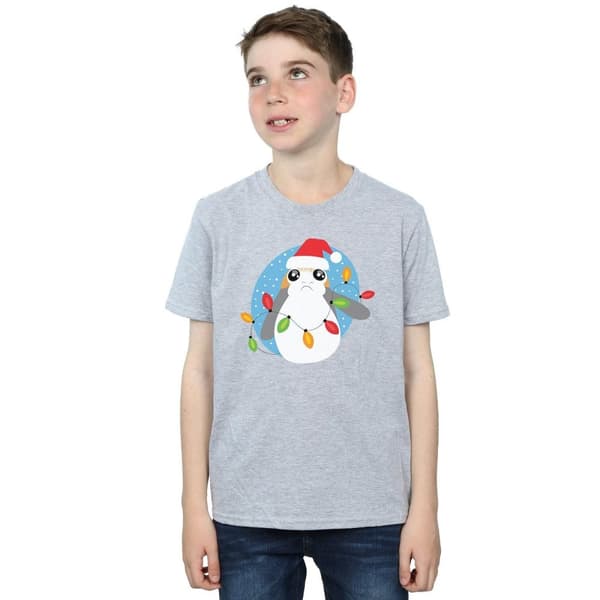 Star Wars Pojkar - Den sista Jedi-riddaren Porg T-shirt med julljus