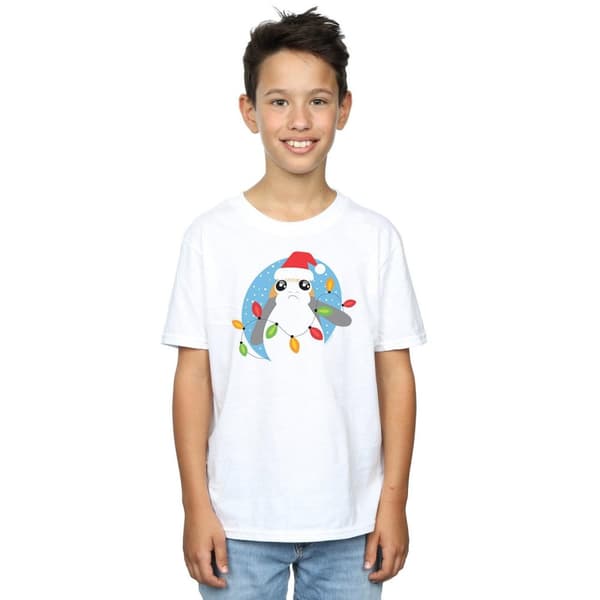 Star Wars Pojkar - Den sista Jedi-riddaren Porg T-shirt med julljus