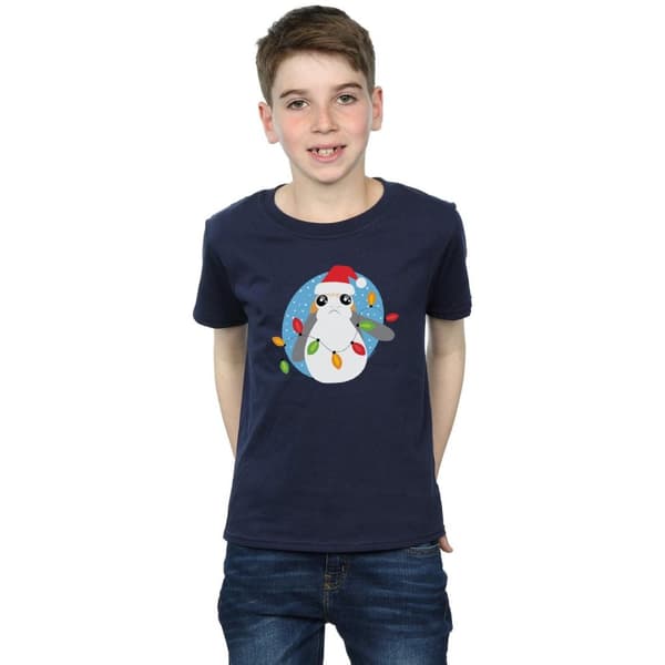 Star Wars Pojkar - Den sista Jedi-riddaren Porg T-shirt med julljus