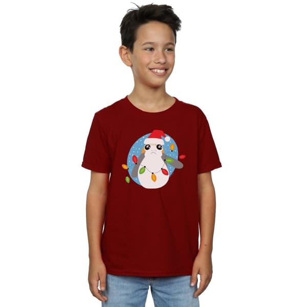 Star Wars Pojkar - Den sista Jedi-riddaren Porg T-shirt med julljus