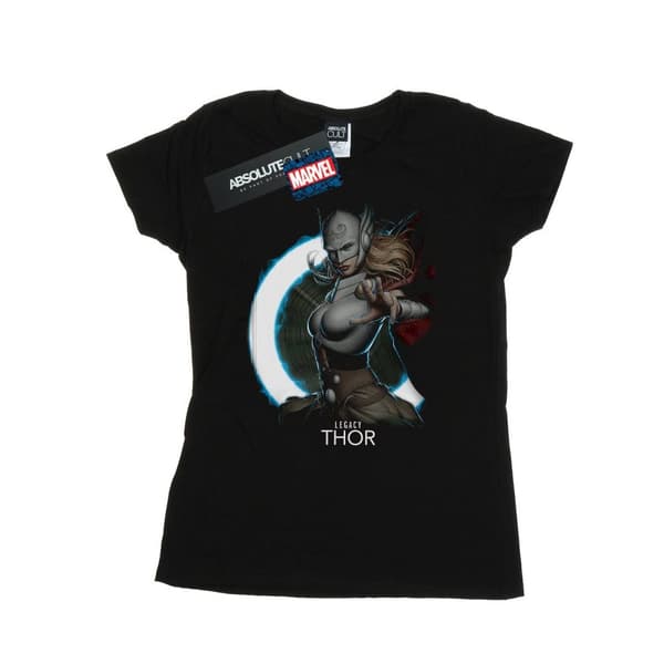 Marvel Womens/Ladies Female Legacy Thor Cotton T-Shirt Black M