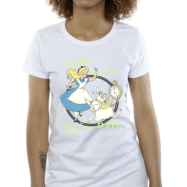 Disney Dam/Tjej - Alice i underlandet - I´m Late - T-shirt i bomull