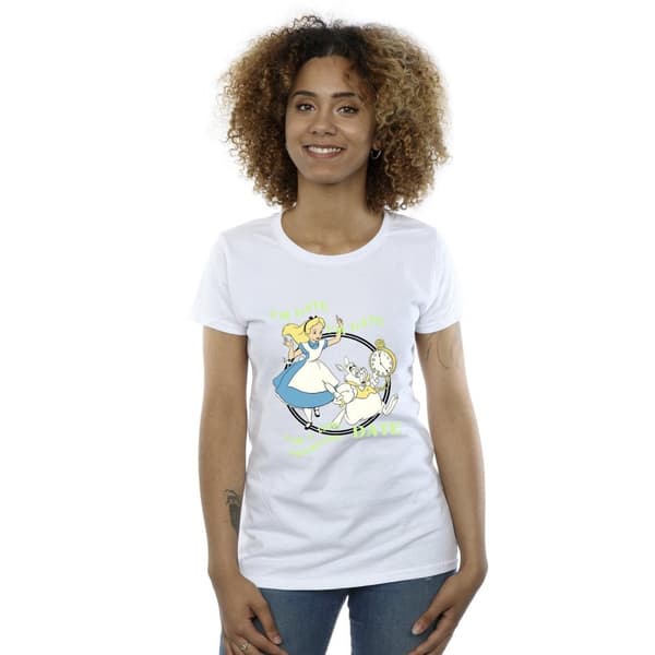 Disney Dam/Tjej - Alice i underlandet - I´m Late - T-shirt i bomull