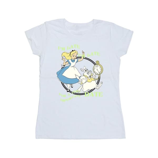 Disney Dam/Tjej - Alice i underlandet - I´m Late - T-shirt i bomull