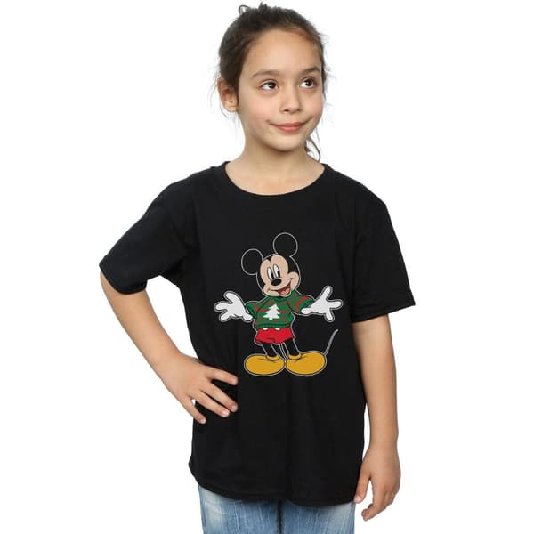 Disney Flickor Musse Pigg-juljacka Stroke T-shirt i bomull