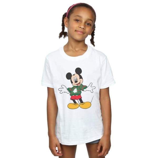 Disney Flickor Musse Pigg-juljacka Stroke T-shirt i bomull