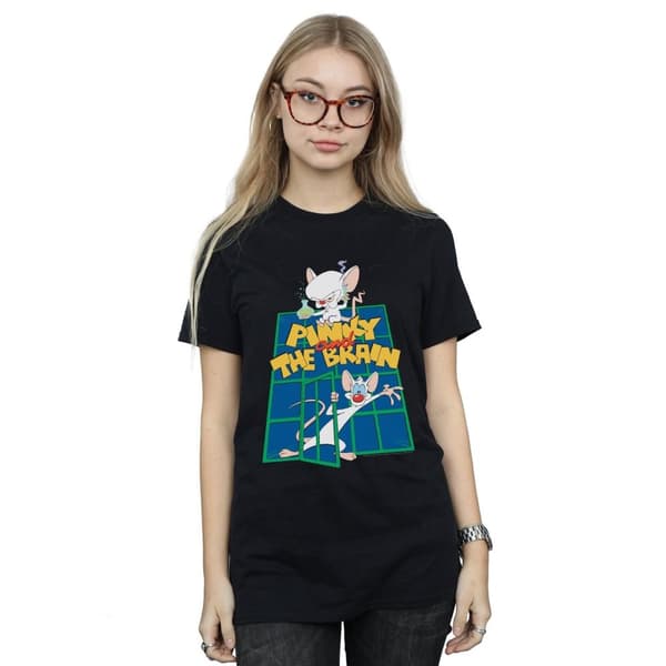 Animaniacs Dam/Tjej Pinky And The Brain Laboratory - Pojkvänströja i bomull