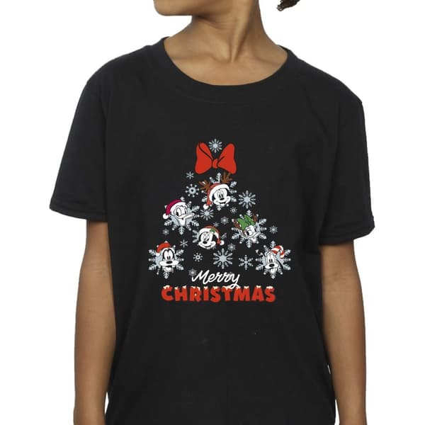 Disney Girls Mickey Mouse And Friends Christmas Tree Cotton T-Shirt