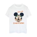 Miniatyrbild 1 av 3: Disney Dam/Tjej Musse Pigg Jolly Christmas Glasögon Boyfriend T-shirt i bomull