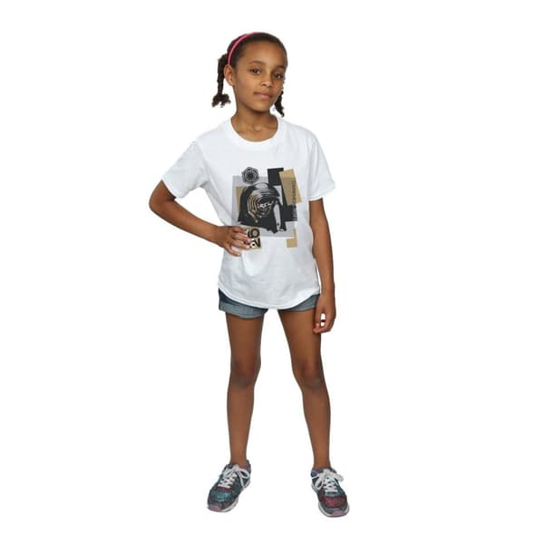 Star Wars Girls The Last Jedi Kylo Ren Patchwork Cotton T-Shirt