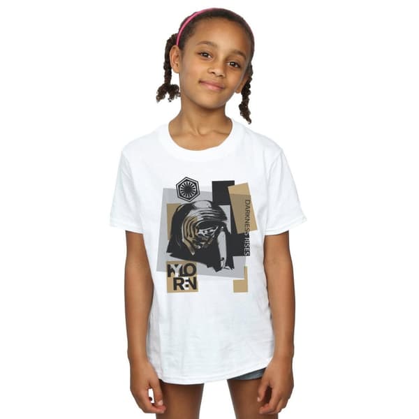 Star Wars Girls The Last Jedi Kylo Ren Patchwork Cotton T-Shirt