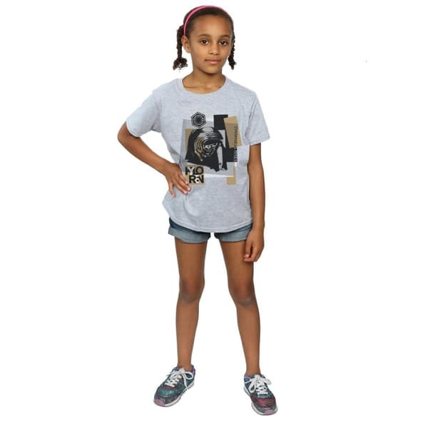 Star Wars Girls The Last Jedi Kylo Ren Patchwork Cotton T-Shirt